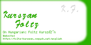 kurszan foltz business card